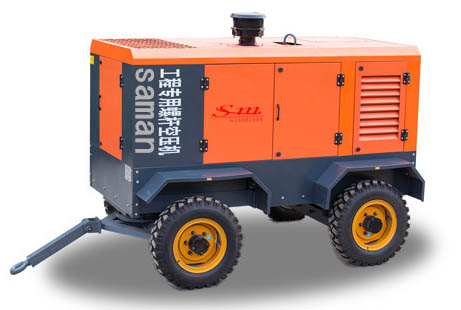 Diesel mobile screw air compre